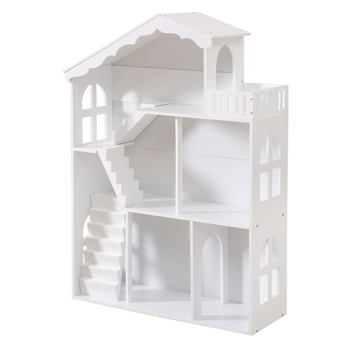 White wooden sales dolls house